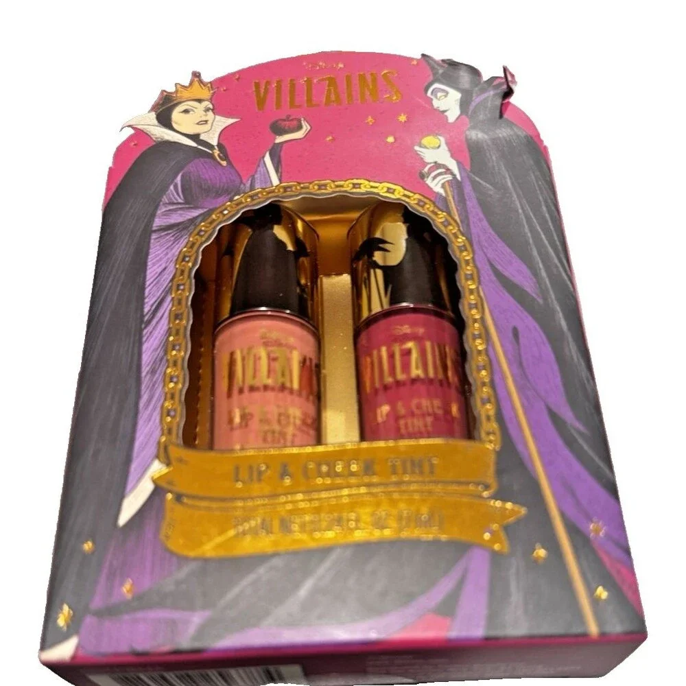 Disney Villains Lip & Cheek Tint 2 Pc Set Evil Queen Maleficent New